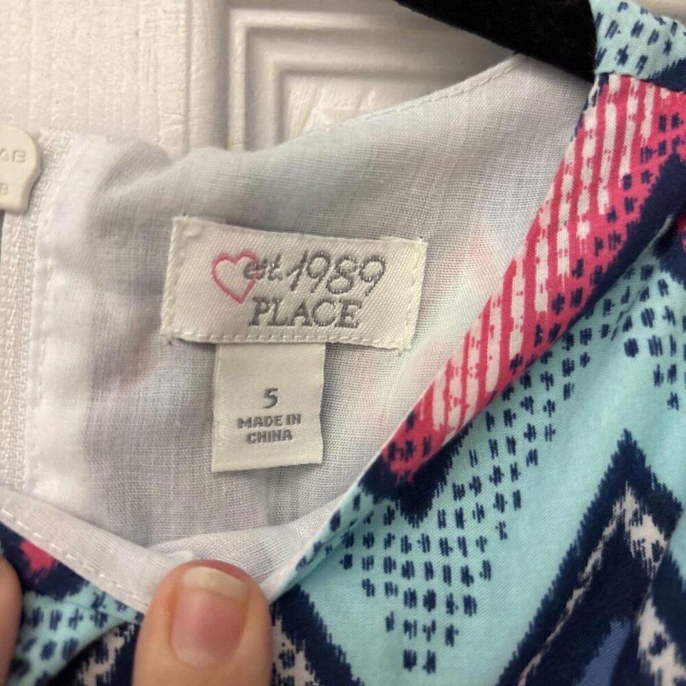 The Children’s Place Dress Sleeveless Full Shirt. Lined. Size 5. Casual Summer - Picture 4 of 6